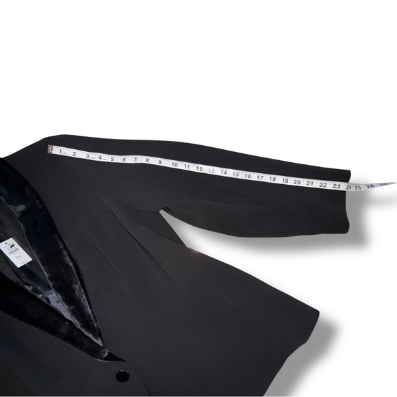 NWT TALBOTS STRETCH CREPE TUXEDO BLAZER - Black Velvet 16W - Picture 10 of 16